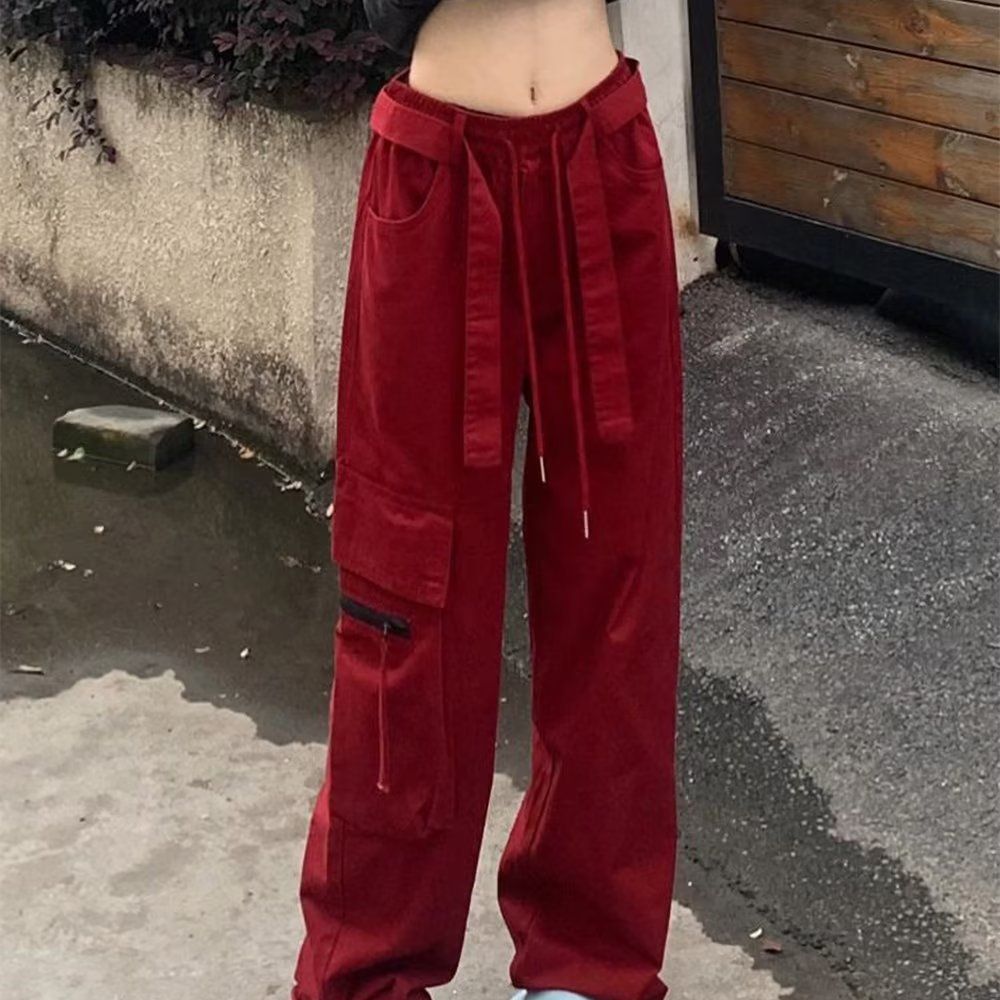 High Waist Loose And Slimming Mop Wide Leg Pants