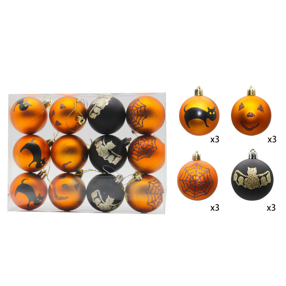 Halloween Decorations 6cm12 Painted Matte Plastic Balls