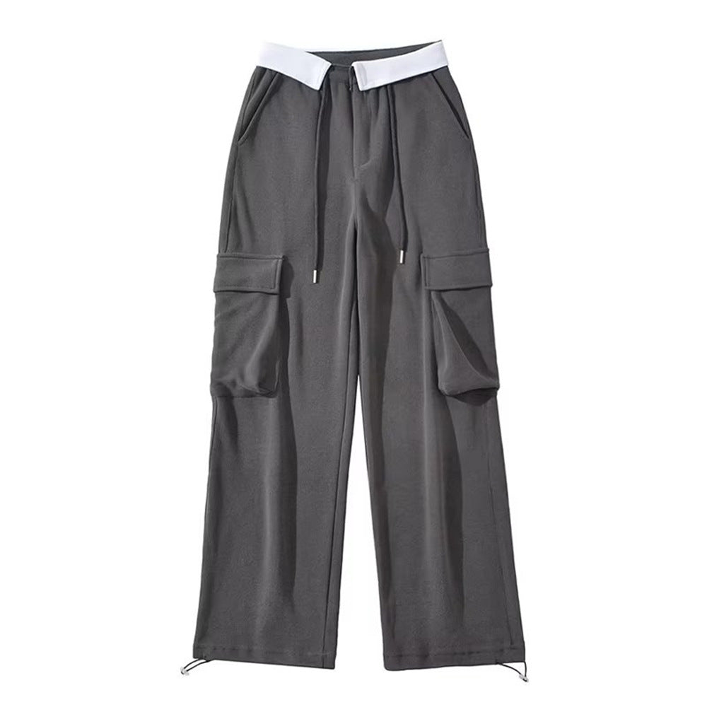 Hot Girl Loose Waist Straight Casual Pants For Women