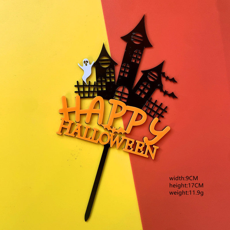 New Halloween Acrylic Cake Insert Card