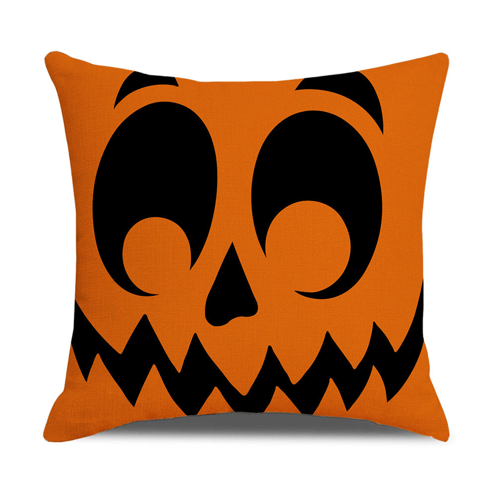 Halloween New Pumpkin English Alphabet Cartoon Car Sofa Cushion Waist Pillowcase