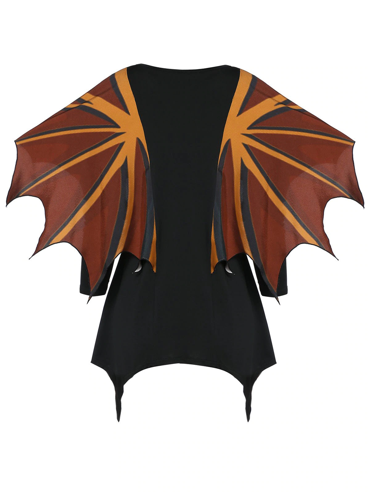 Halloween Print Bat Wings Long Sleeve T-shirt European And American Women's Tops