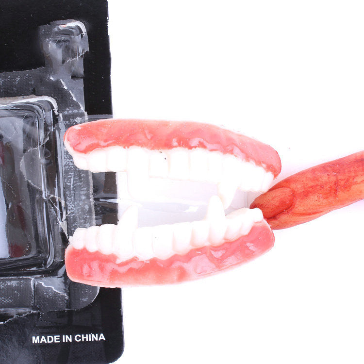 Halloween Decoration Vinyl Dentures White Teeth Funny Toys