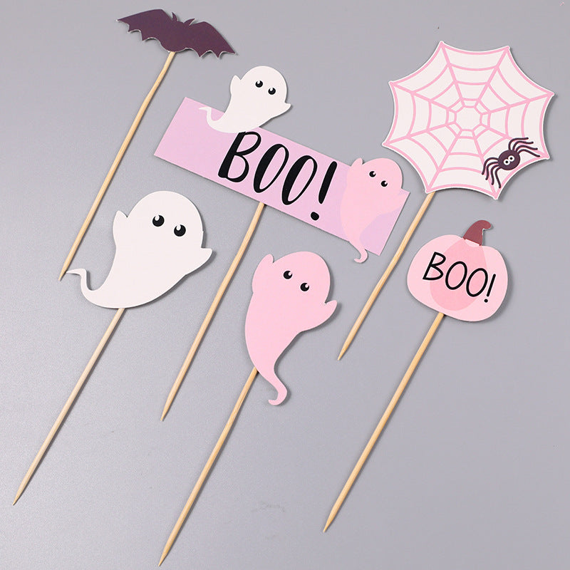Bat Pumpkin Spider Ghost Halloween Card