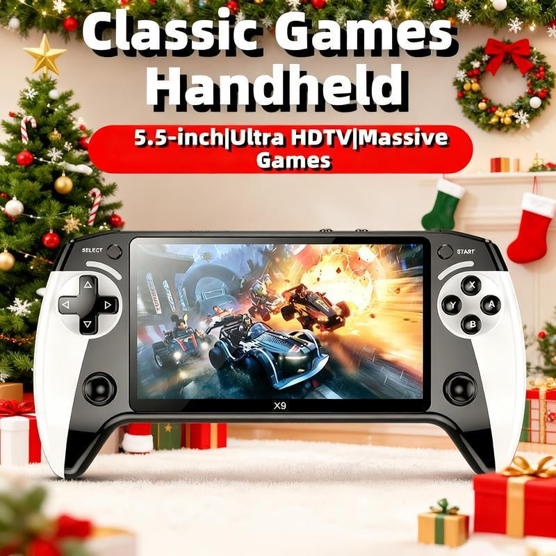 (Pocket Gaming) X9 Handheld Game Console, Portable Game Console, Suitable for Home and Travel, Protective Case, Gaming Products, Controller Grip, Durable Joystick Protection Rechargeable