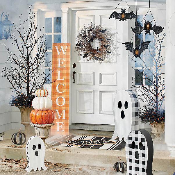 Halloween Front Door Bat Pendant Resin