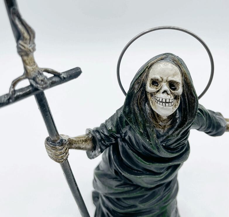 Halloween Resin Painted Black Robe Wizard Ornaments