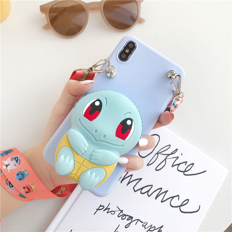 New Pokemon Silicone Phone Case For iPhone 13 12 11 Pro Max XR XS MAX 8 X 7 SE Cute Cartoons Pikachu Anti Fall Cover