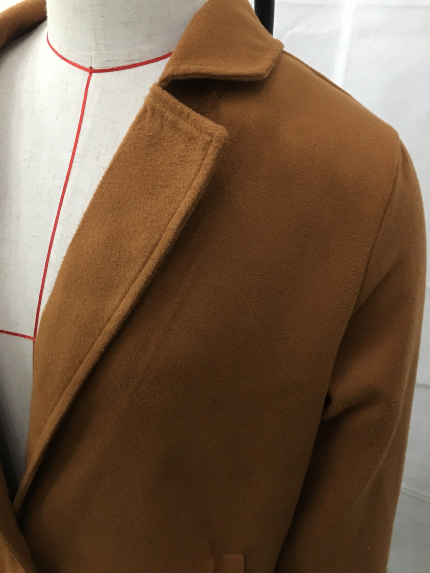 Button reversible trench coat Women's solid color pocket loose long sleeve woolen coat coat
