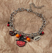 Lips Pumpkin Halloween Necklace
