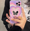 Color Butterfly Stand Silicone Phone Case