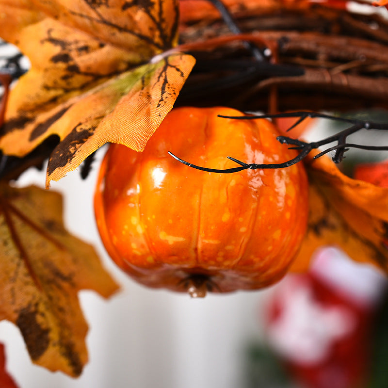 Halloween Autumn Leaf Garland Pumpkin Berries