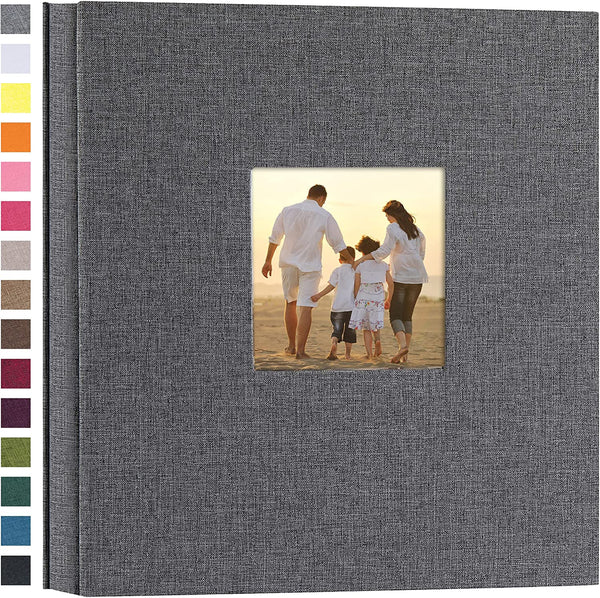 Linen Photo Album, 4x6, 1000 Photos, Gray