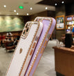 Phone Case Accessories Love Crystal Diamond Edge Electroplating Protective Cover