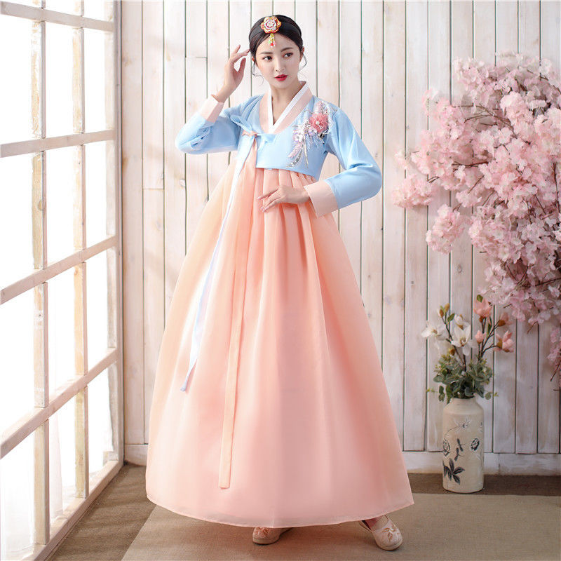 Retro Fashion Hanbok Korean  Ethnic Costumes Stage Dance Costumes