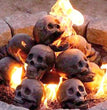 Skull Halloween Barbecue Fire Ornament Design Decoration