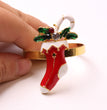 Christmas Elk Wreath Christmas Tree Bells Snowflake Napkin Ring