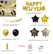 32-inch 2024 New Year Balloon Set Wine Bottle Gilding Triangle Hanging Flag Balloon