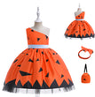 Girls Crossbody Funny Printed Princess Children's Halloween Dress