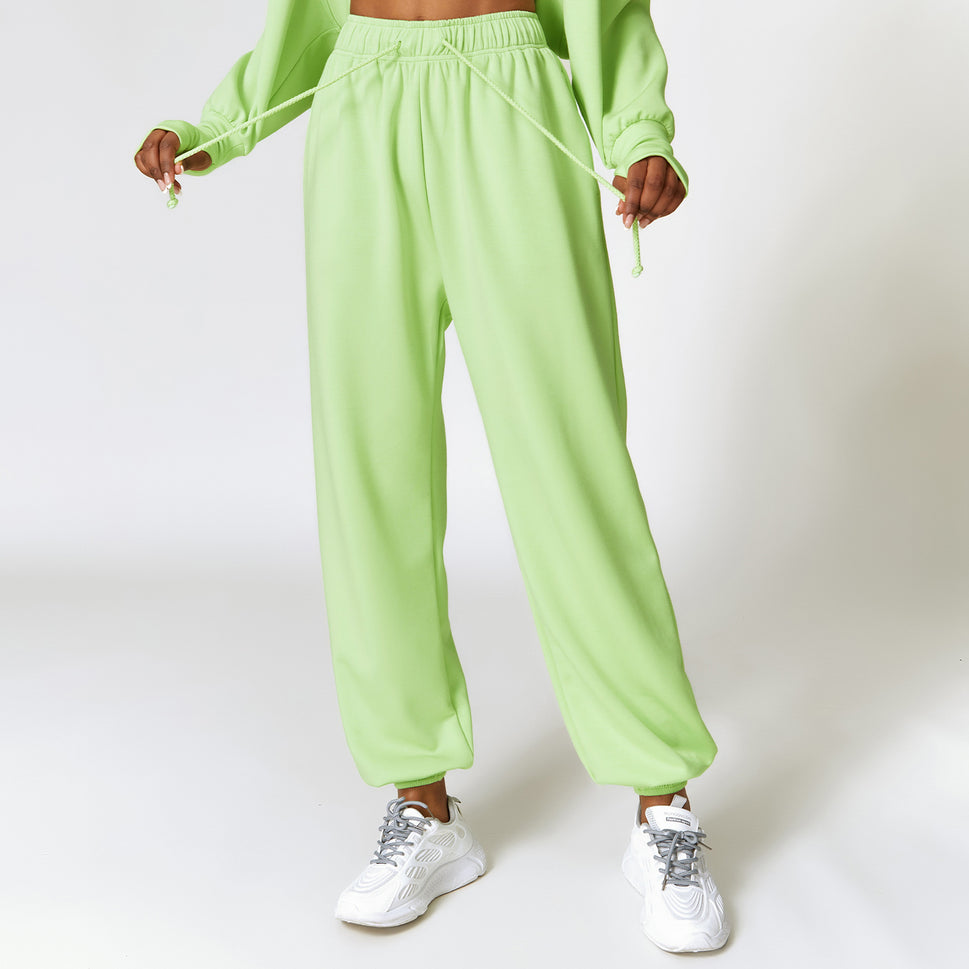 High Top Sports Sweatpants Women's Loose Straight