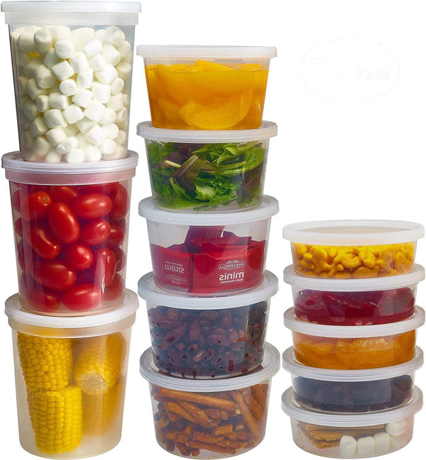 Deli Food Storage Containers with Lids, 44 Sets