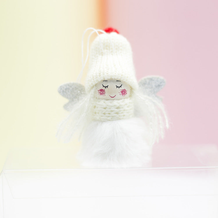 Christmas Creative Cute Plush Angel Girl Pendant