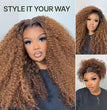 [Blend]Frodio Veralux™ Blend Human Hair 24” Golden Chestnut Curly 13X6 HD Lace Wig Glueless Wear Go Wig Tiktokshopblackfriday