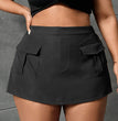 Plus Size Women's Clothes Autumn And Winter Elastic Waist Overalls Straight Shorts