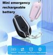 1500mAh Mini Power Emergency Pod Keychain Charger With Type-C Ultra-Compact Mini Battery Pack Fast Charging Backup Power Bank
