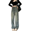 Nostalgic Retro Mopping Loose American Wide-leg Trousers
