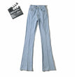 European And American Retro High Waist Bootcut Pants Back Waist Hollow-out Middle Seam Design