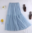 Tulle Skirt Versatile Solid Color Bottoming Mid-length