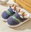 Christmas Shoes Winter Home Slippers Elk Soft Cozy Bedroom Slipper Slip On House Shoes