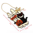Welcome Sign Garland Door Hanging Halloween Wooden Pumpkin