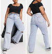 Plus Size Fashion Jeans Women's Trousers Fat Women's Trousers