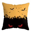 Linen Skull Halloween Pillow Cover
