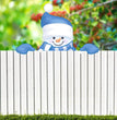 Christmas Themed Fence Garden Top Decoration