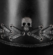 Halloween Punk Skull Black Top Hat