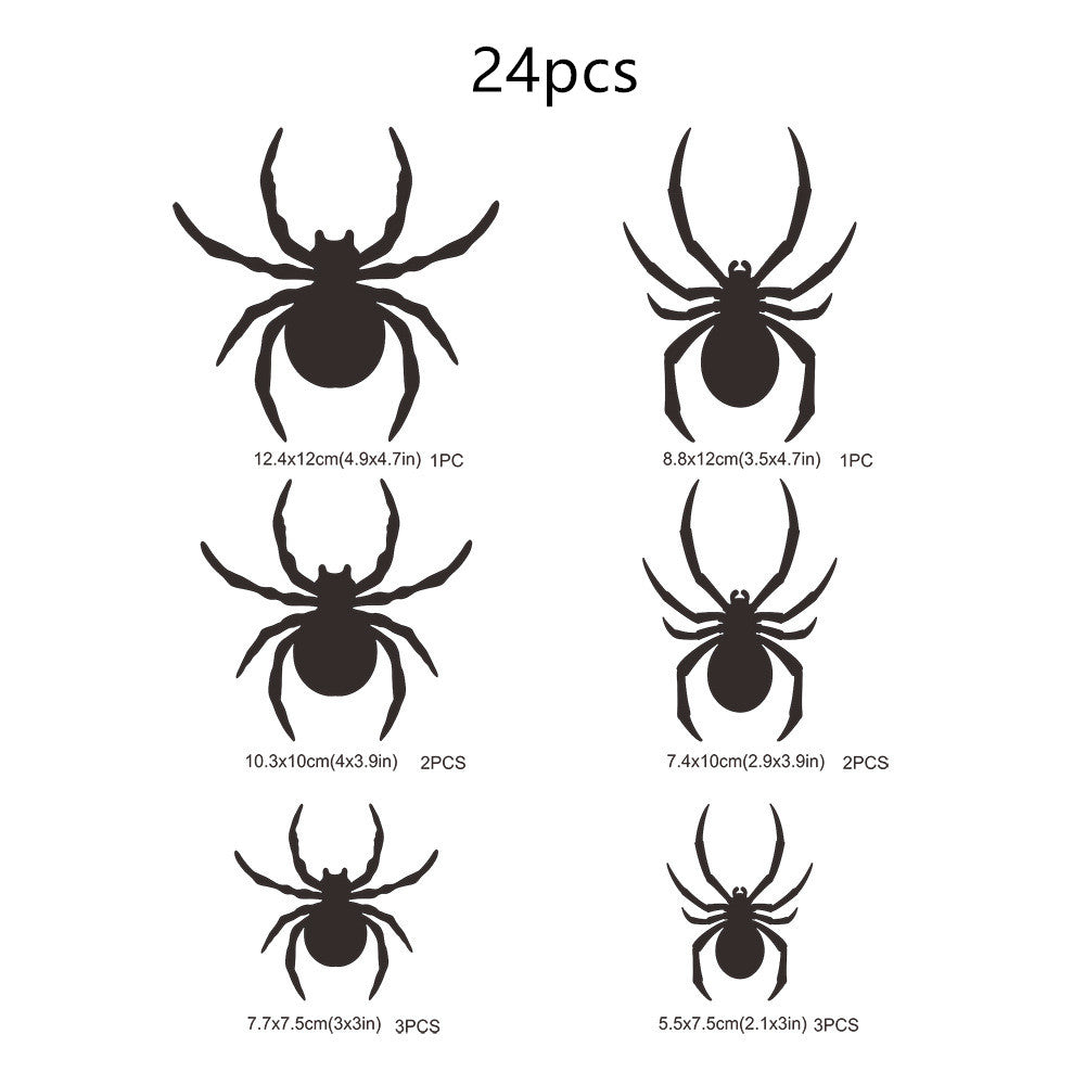 Halloween Bat Spider Wall Stickers Three-dimensional Decoration Window Scene Layout Wall Stickers 12