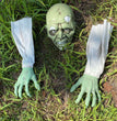 Halloween Horror Skull Head Gloves Three-piece Resin Latex Decoration