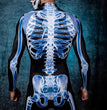 Men's Halloween 3d Horror Skull Frame Printing One-piece Evening Party