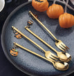 Halloween Style Pendant Stainless Steel Coffee  Creative Pumpkin Spoon