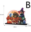 Halloween Wooden Ornaments Horror Atmosphere Arrangement Pumpkin Decoration