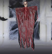 Halloween Hanging Ghost Pendant Dyed Blood Horror Skull Pendants For Halloween Party Patio Lawn Window House Decoration