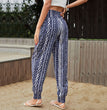 Women's Summer Ethnic Style High Waist Print Pocket Yoga Pants