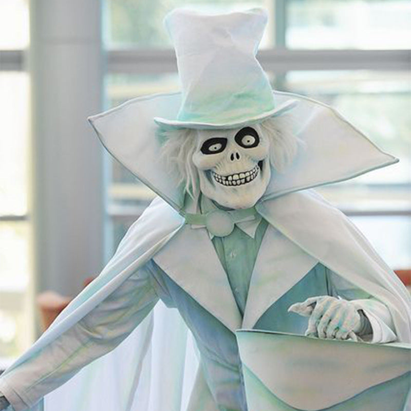 Halloween Hat Box Ghost Resin Ornaments Cane Cloak