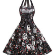 Halloween And Easter Halter Neck Tie And Big Swing Retro Dress