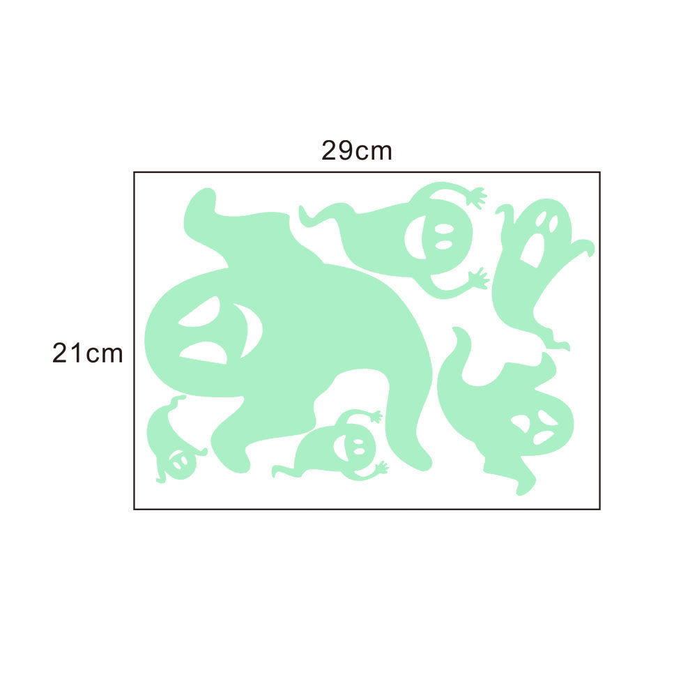 Halloween Carved Luminous Stickers Bloodsucking Bat Witch Pumpkin Festival Decoration Fluorescent Sticker