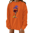 Halloween Creative Theme Print Loose Sweater