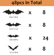 PVC Bat Sticker Halloween Bar KTV Haunted House Decoration Wall Sticker